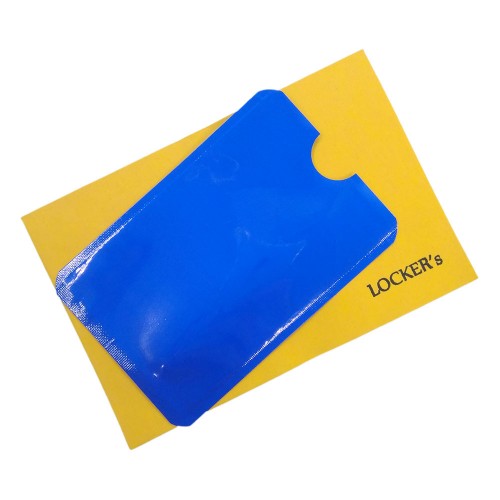 Чохол для пластикової карти з nfc захистом з алюмінієвої фольги синій