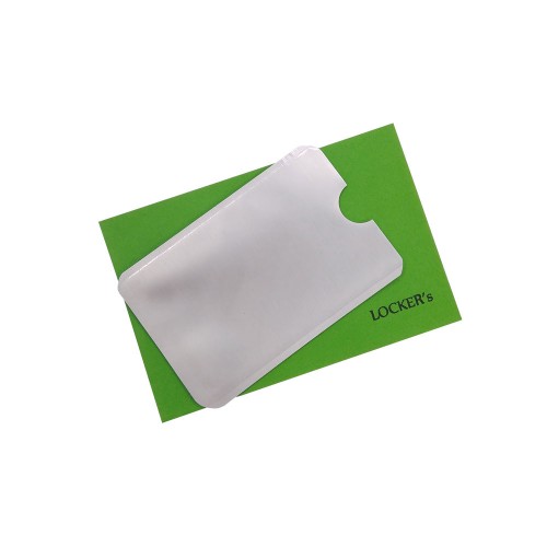 Защитный чехол из алюминиевой фольги с RFID защитой для пластиковых карт с pay pass серебро