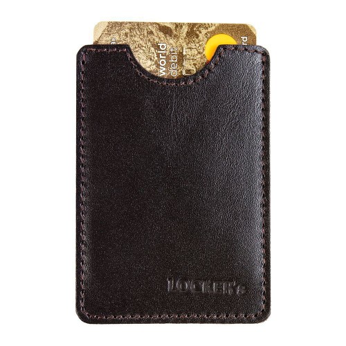 Футляр для кредитной карты с RFID защитой коричневый LOCKER's Card Brown