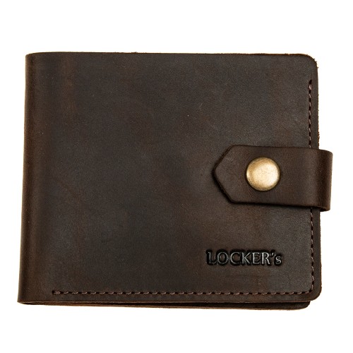 Кожаное портмоне с RFID защитой LOCKER's Purse3 Brown