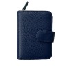 Короткий шкіряний гаманець з RFID захистом LOCKER's DWF-Blue