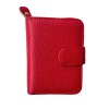 Короткий шкіряний гаманець з RFID захистом LOCKER's DWF-Red