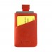 Кожаный картхолдер с RFID защитой LOCKER's LH3-Red