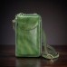 Винтажная сумка-кошелек через плечо из натуральной кожи с RFID защитой LOCKER's RBW-Green
