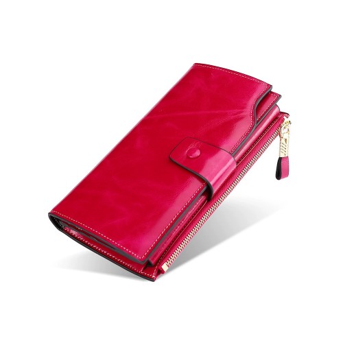 Кожаный кошелек с RFID защитой LOCKER's RLL-Pink