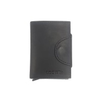 Холдер для банківської картки із захистом від зчитування LOCKER's Card Protector Titanium Leather Black