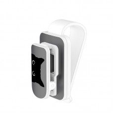 Тримач окулярів з принтом кота, Білий з сірим