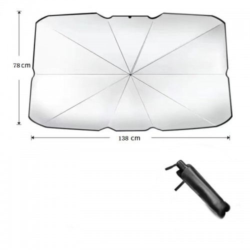 Парасолька для захисту від сонця на лобове скло, 78х138 см, Титан