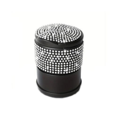 Блискуча стійка до запахів попільничка для автомобіля з кришкою, Білий