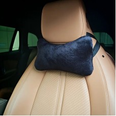 Подушка на підголовник плюшева Чорний, 2 шт комплект