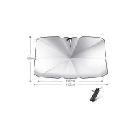 Парасолька для захисту від сонця на лобове скло, 65х125 см, Титан з вирізом