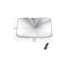 Парасолька для захисту від сонця на лобове скло, 65х125 см, Титан з вирізом