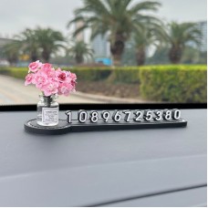 Паркувальна автовізитка з квітами, Бегонія + чорний номер