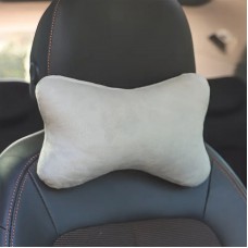 Подушка на підголовник плюшева Бежева, 2 шт комплект