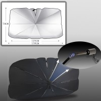 Парасолька для захисту від сонця на лобове скло, 78х138 см, Гнучка ручка