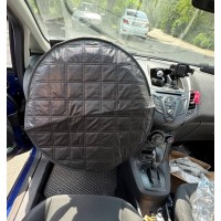 Сонцезахисний теплоізоляційний чохол на кермо 40х40 см, Чорний