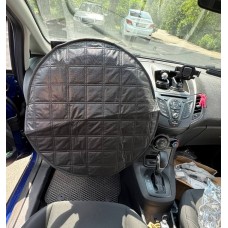 Сонцезахисний теплоізоляційний чохол на кермо 40х40 см, Чорний