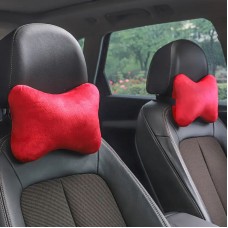 Подушка на підголовник плюшева Червоний, 2 шт комплект