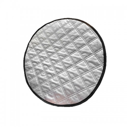 Сонцезахисний теплоізоляційний чохол на кермо 40х40 см, Чорний зі срібним