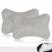 Подушка на підголовник плюшева Сірий, 2 шт комплект