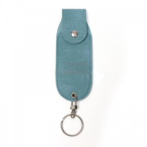 Кейс для газового балончика із шкірозамінника + балончик Терен 1м + ремінець зі шкірозамінника, Блакитний