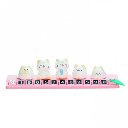 Паркувальна автовізитка з котиками, Рожевий