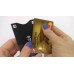 Захисний чохол з алюмінієвої фольги з паперовим покриттям з RFID захистом для пластикових карт з pay pass чорний